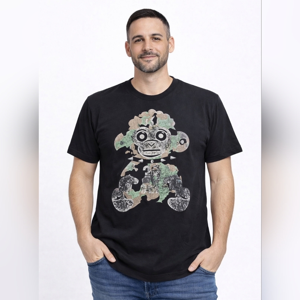 Never Broke Again Graphic T-Shirt – Monkey Camo – Size M